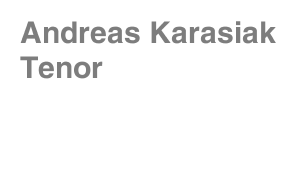 Andreas Karasiak  Tenor